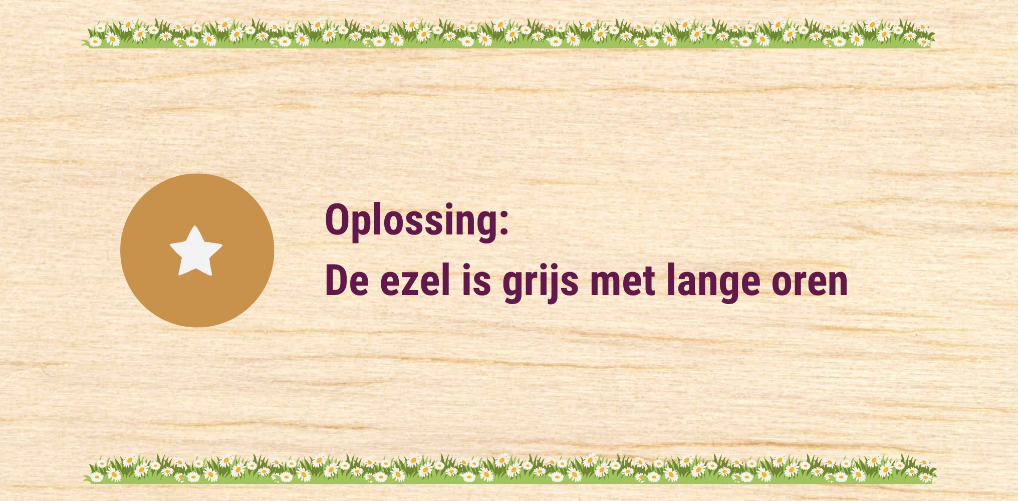 De ezel - oplossing 1