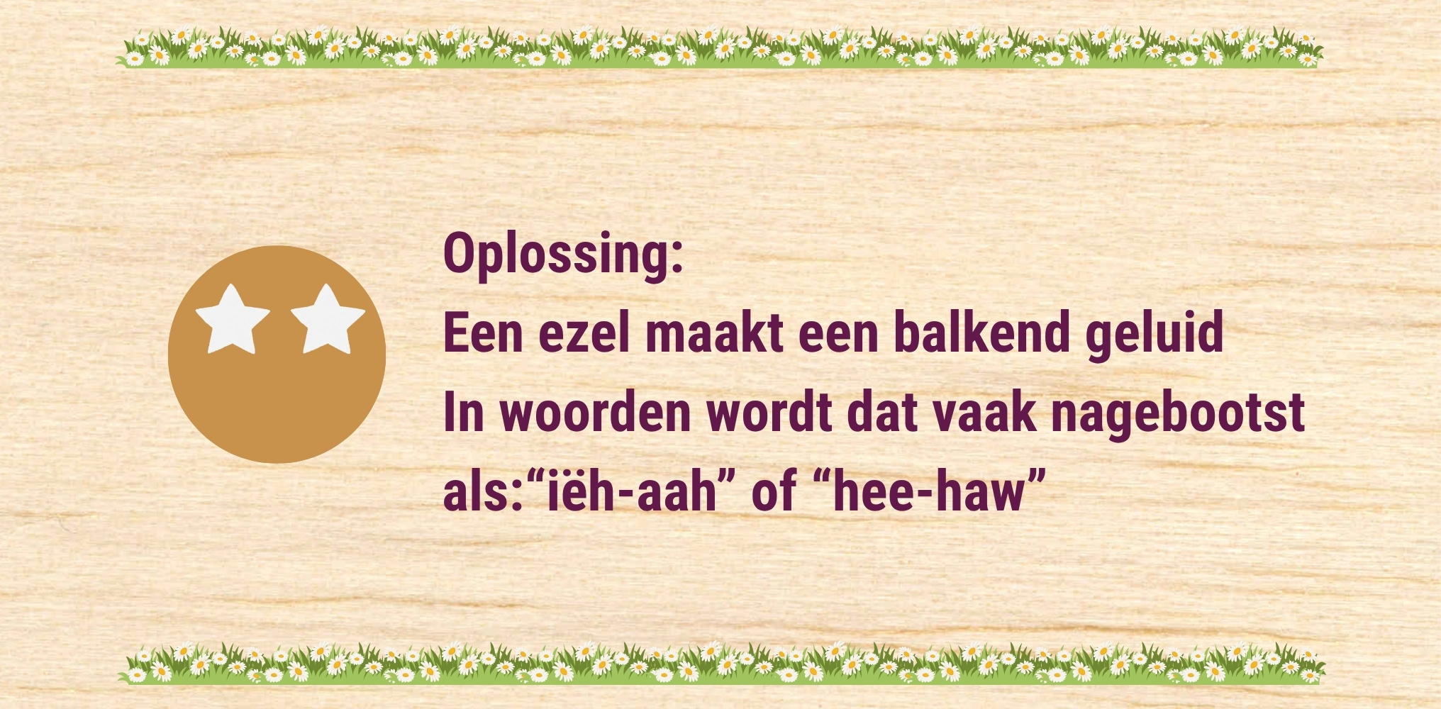 De ezel - oplossing 2